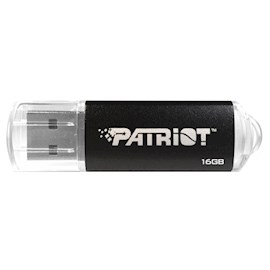 USB ფლეშ მეხსიერება Patriot PSF16GXPPBUSB, 16GB, USB 2.0, Black